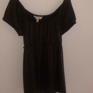 brown tie back top size S